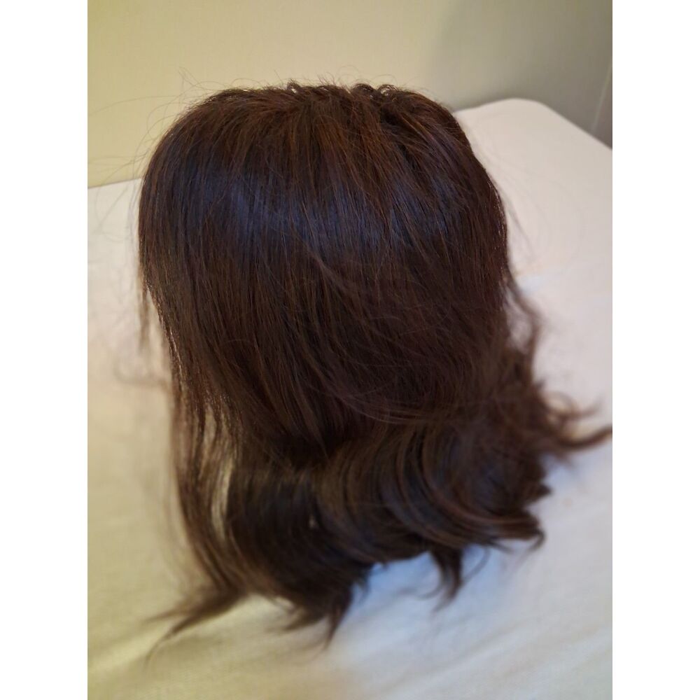 Unbranded Medium Dark Brown Wig Soft Natural Waves Layered Mid Length - Picture 7 of 9
